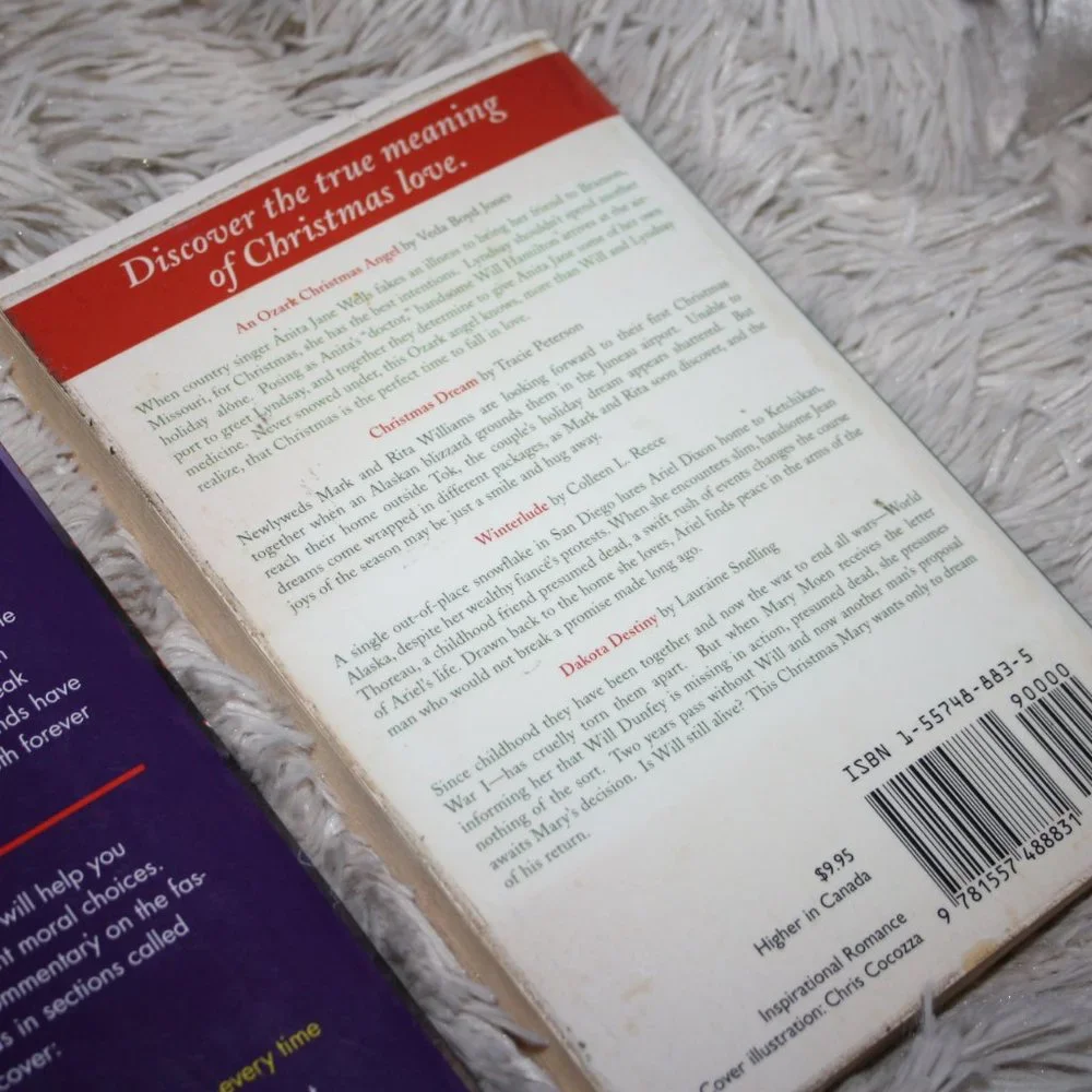 Novel book lot of three Christmas, religion reads (b.j.)